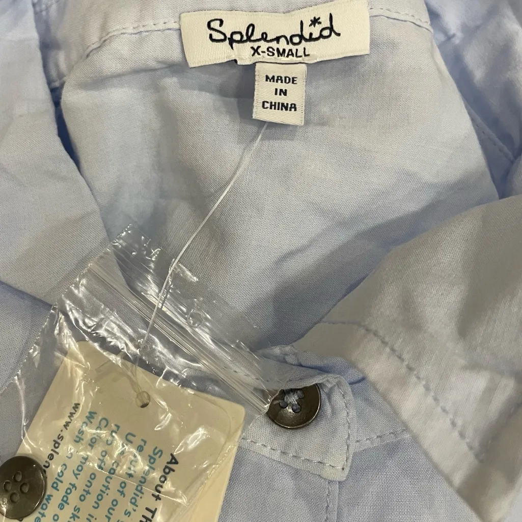 Splendid button down baby blue top / XS / New With Tags - Image 9