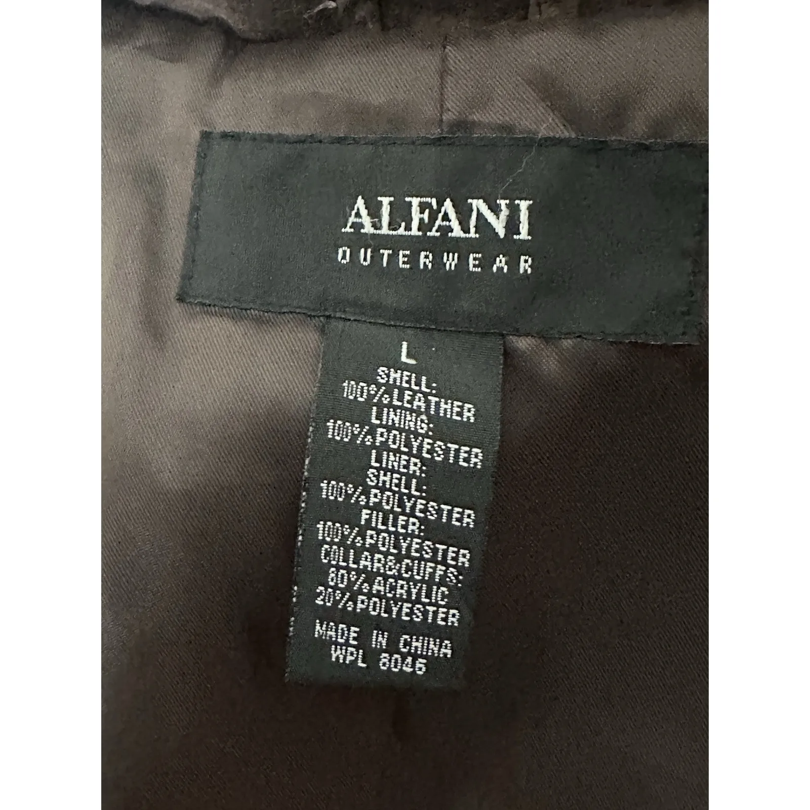 Alfani Women's Leather Outerwear Jacket Brown Size Large - Image 9