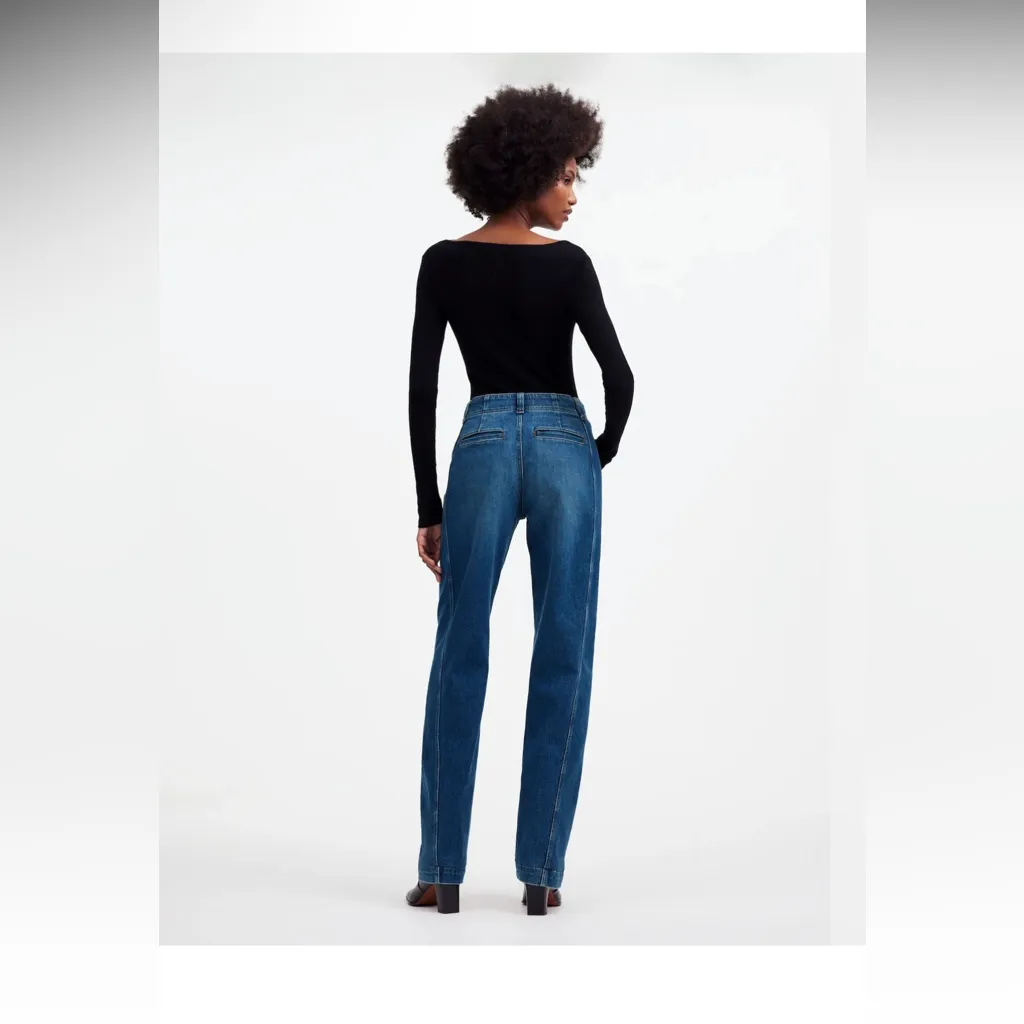 Madewell Women’s Tapered Denim Trousers High Rise Jeans Size 26 - Image 3