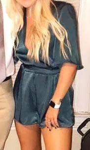Charlotte Russe Teal Romper - Image 3