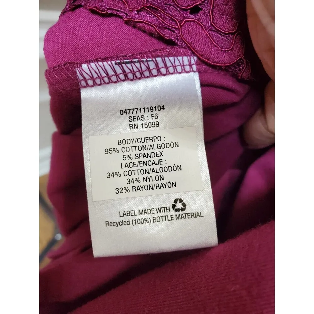 Laura Scott Women's Pink Cotton Long Sleeve Round Neck Casual Blouse Size 3X - Image 8