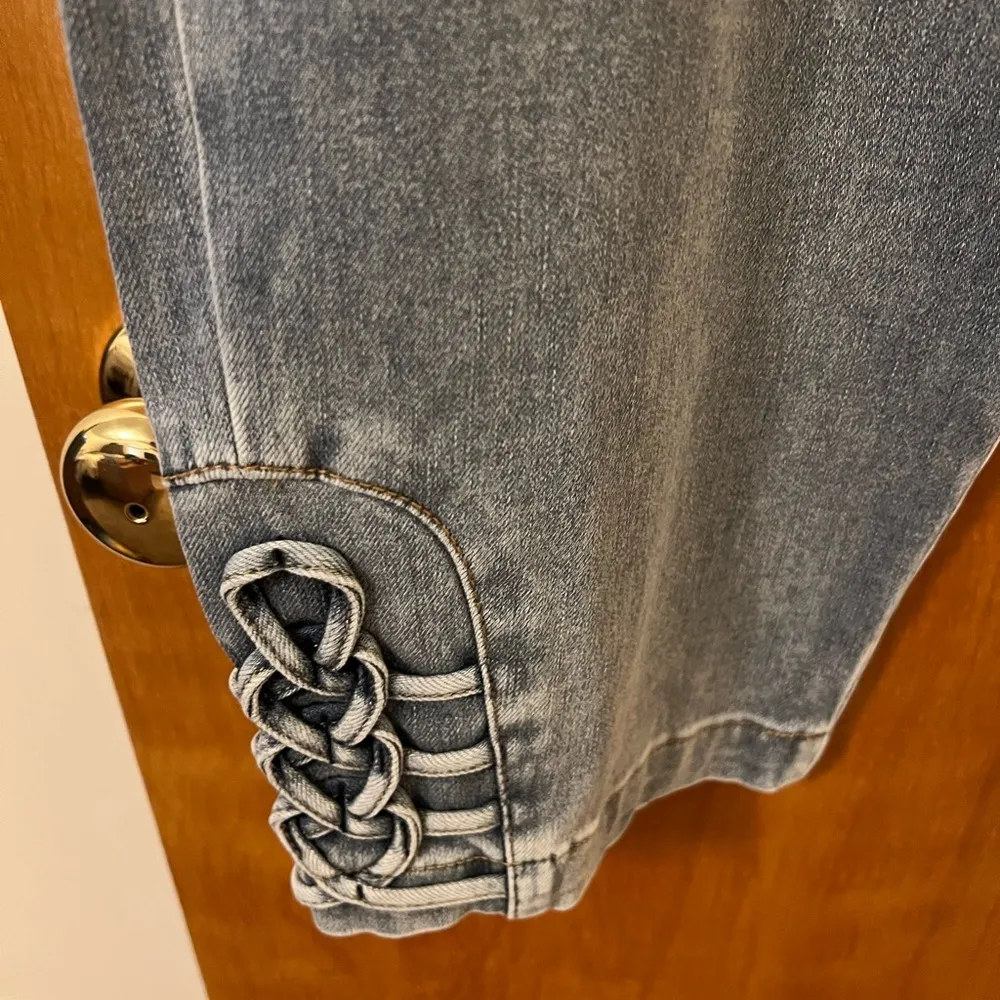 Soft Surroundings The Ultimate Braided Knot Ankle Jeans Plus Pull On Size 3X 24W - Image 3