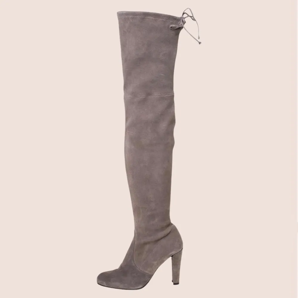 Stuart Weitzman Topo Highland Boot Taupe - Image 22