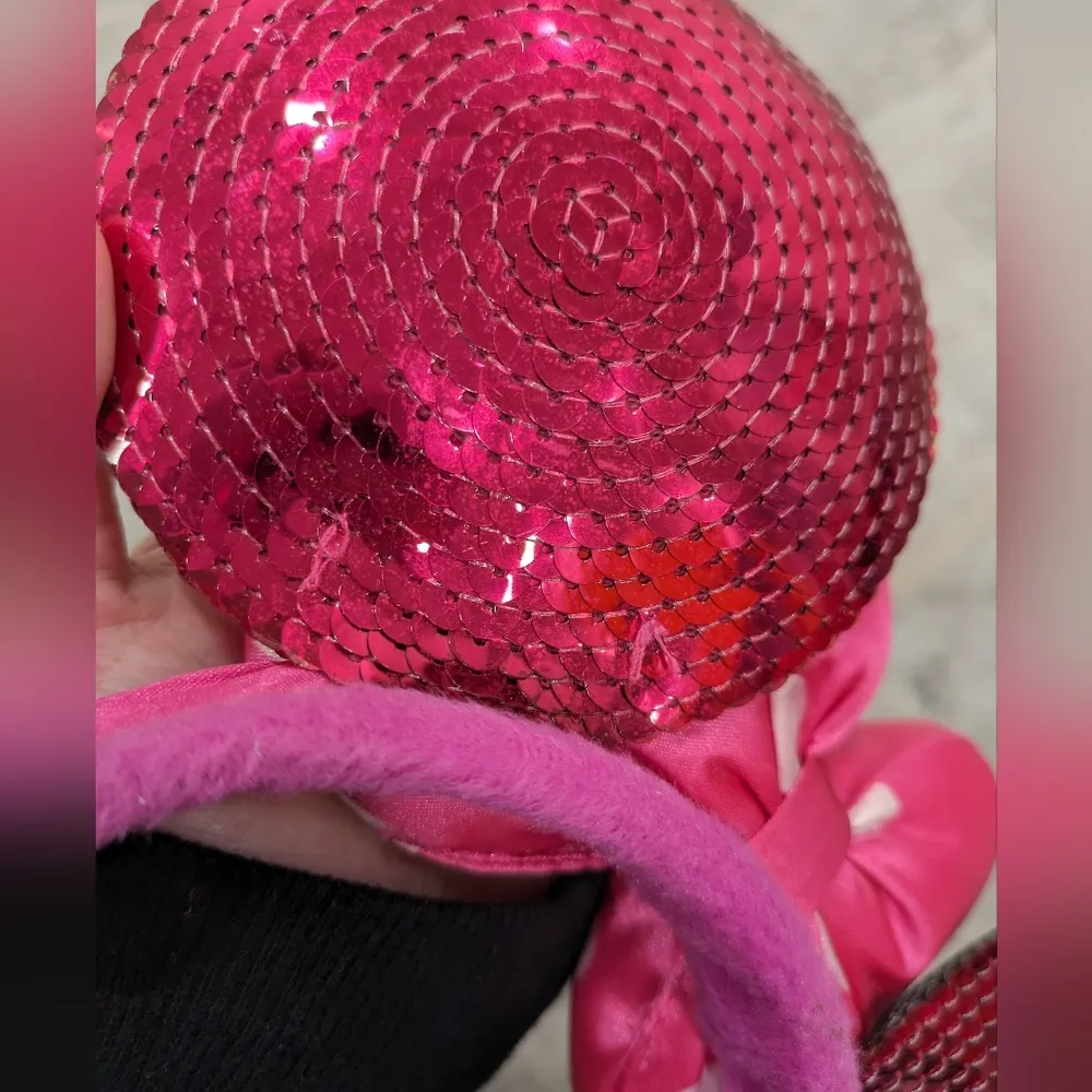 Disney Parks Pink Sequin Minnie Mouse Disney Ears Headband - Image 6
