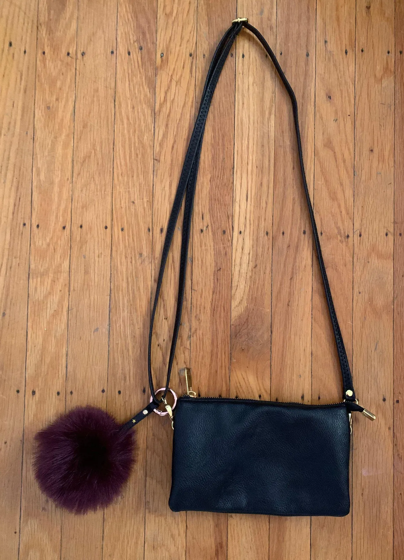 Pom Pom Keychain Purple - Image 2