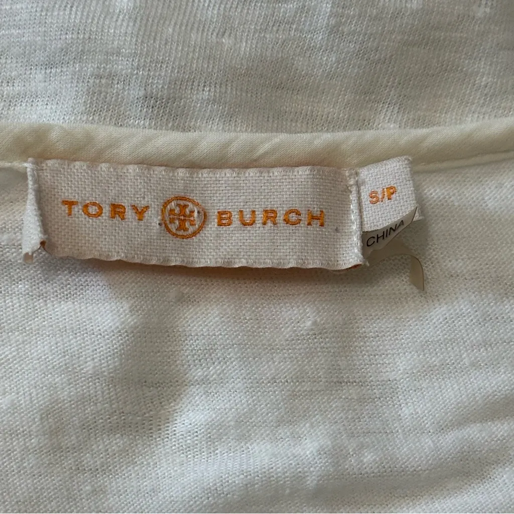 Tory Burch Women’s Size S Cream Ivory Tali Honeycomb Lace Long Sleeve Top - Image 4