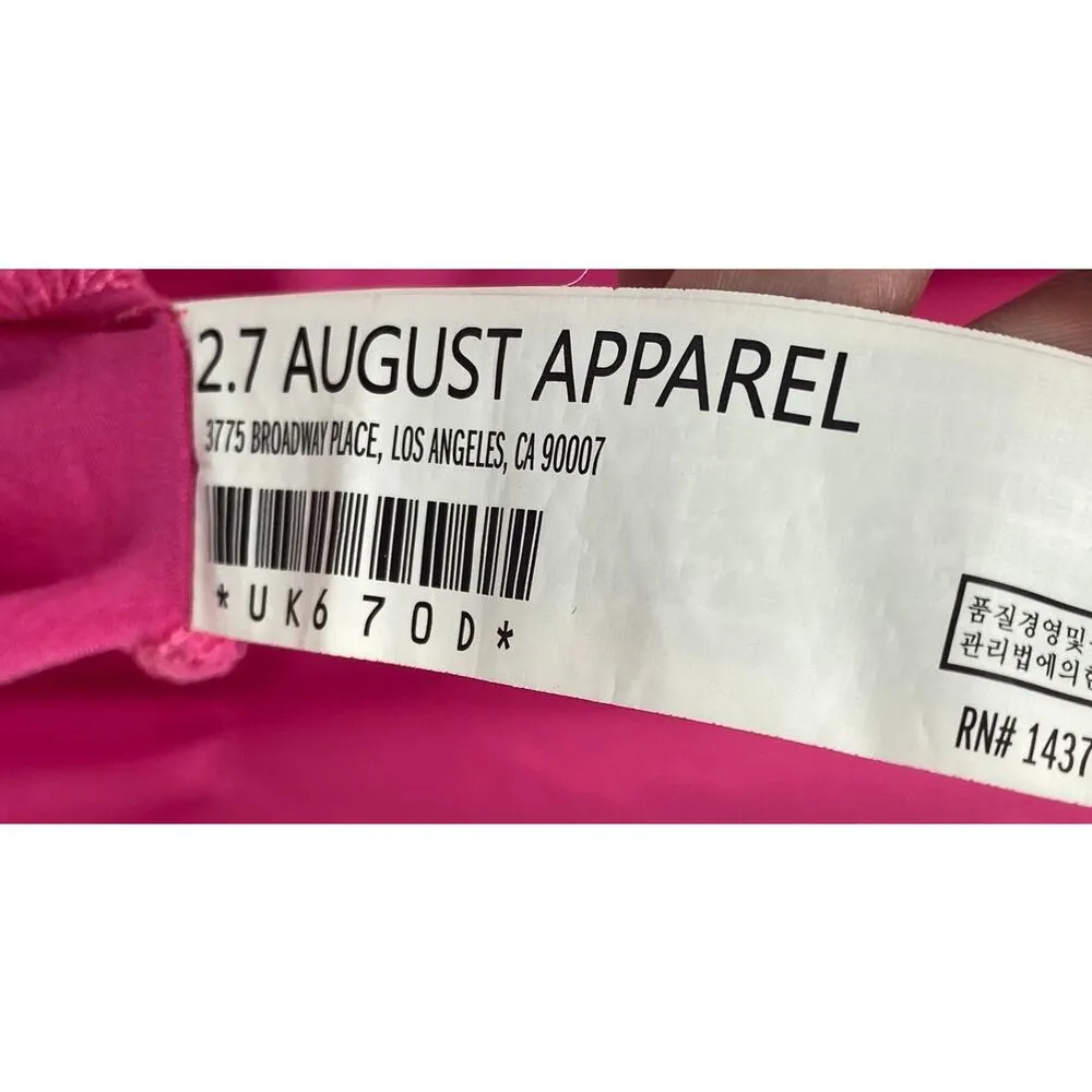 Free the Roses Tiered Maxi Dress Ruffled Flutter Sleeve Empire Waist Pink Medium - Image 10