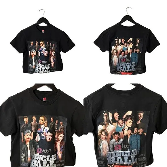 Q102 Philly Jingle Ball T Shirt Black Extra Small XS Artists Singers - Image 2
