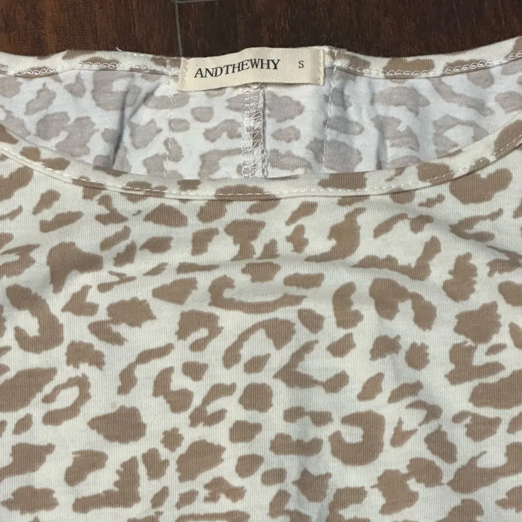 Andthewhy Leopard and Striped Women's Top small - Image 3