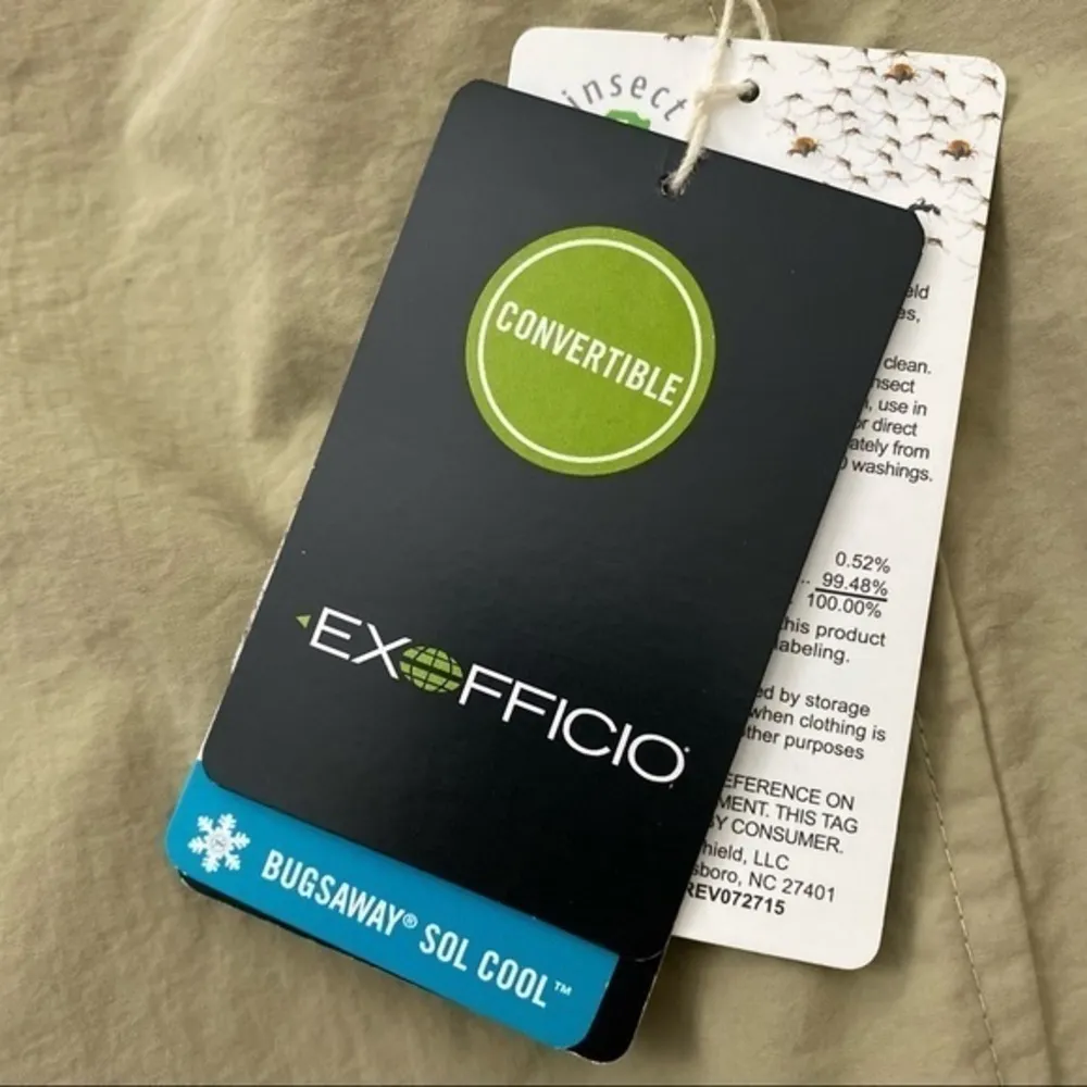 Exofficio • NWT Khaki BugsAway Sol Cool Ampario Shorts Size 8 - Image 14
