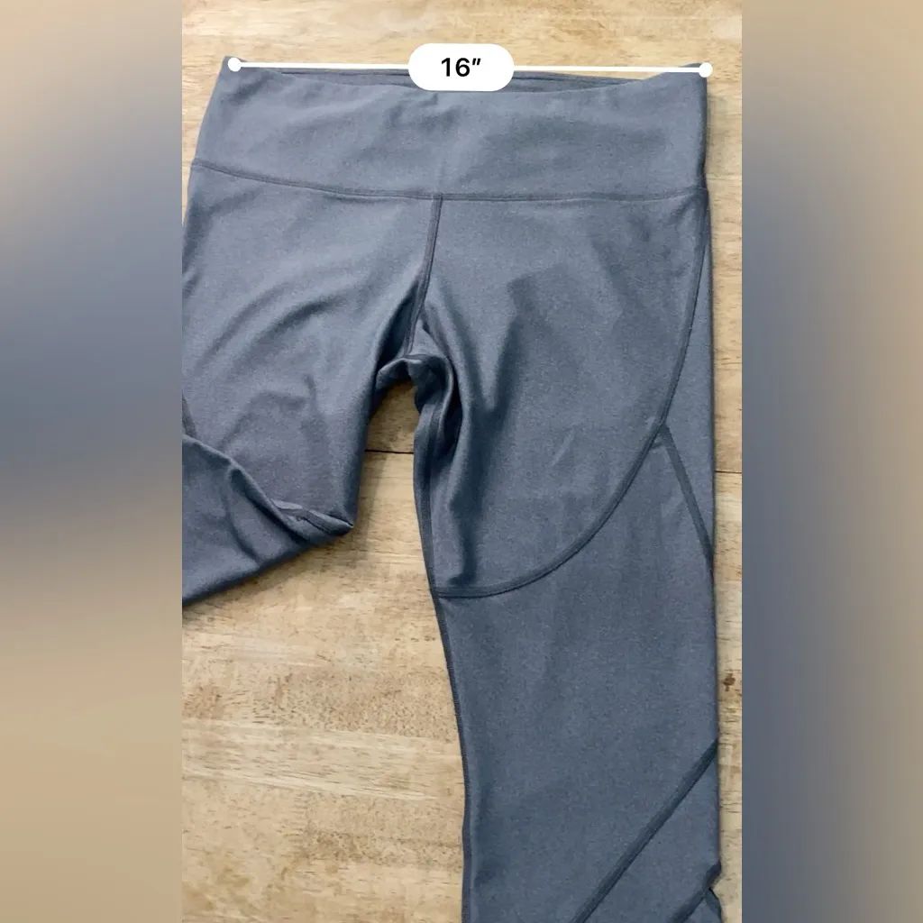 Under Armour Women’s Sz XL Gray HeatGear Hi-Rise Cutout Ankle Leggings - Image 9