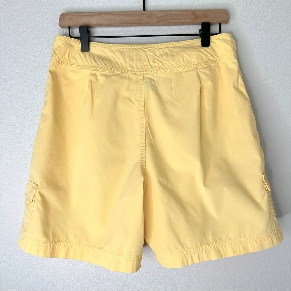 VINTAGE White Stag Cargo Shorts Size 10 29" Yellow 100% Cotton Rope Tie Coastal - Image 4