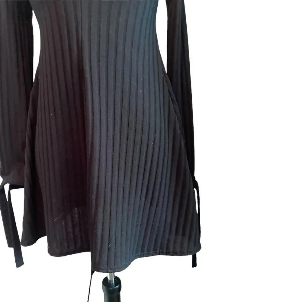 ! Nasty Gal Collection knit fit and flare skater dress long sleeve - Image 2