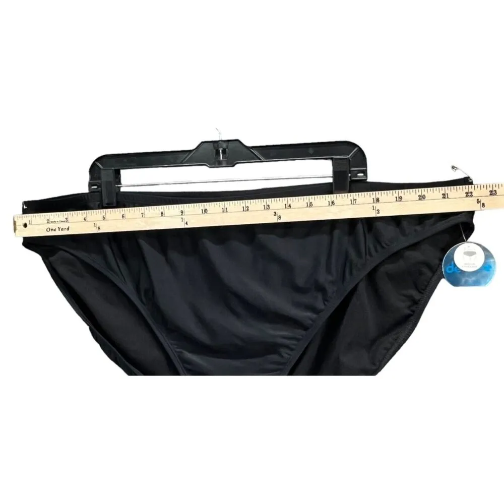 Decree Bikini Bottom Womens 3XL Black Hipster Swimsuit Medium Coverage Beach NEW - Image 6