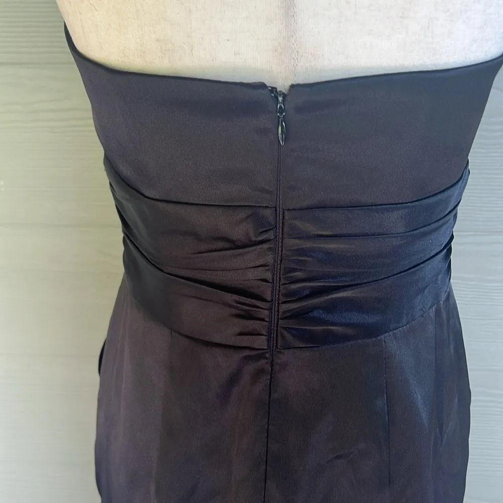 David’s Bridal Short Charmeuse Dress with Ruches Waist - Image 8