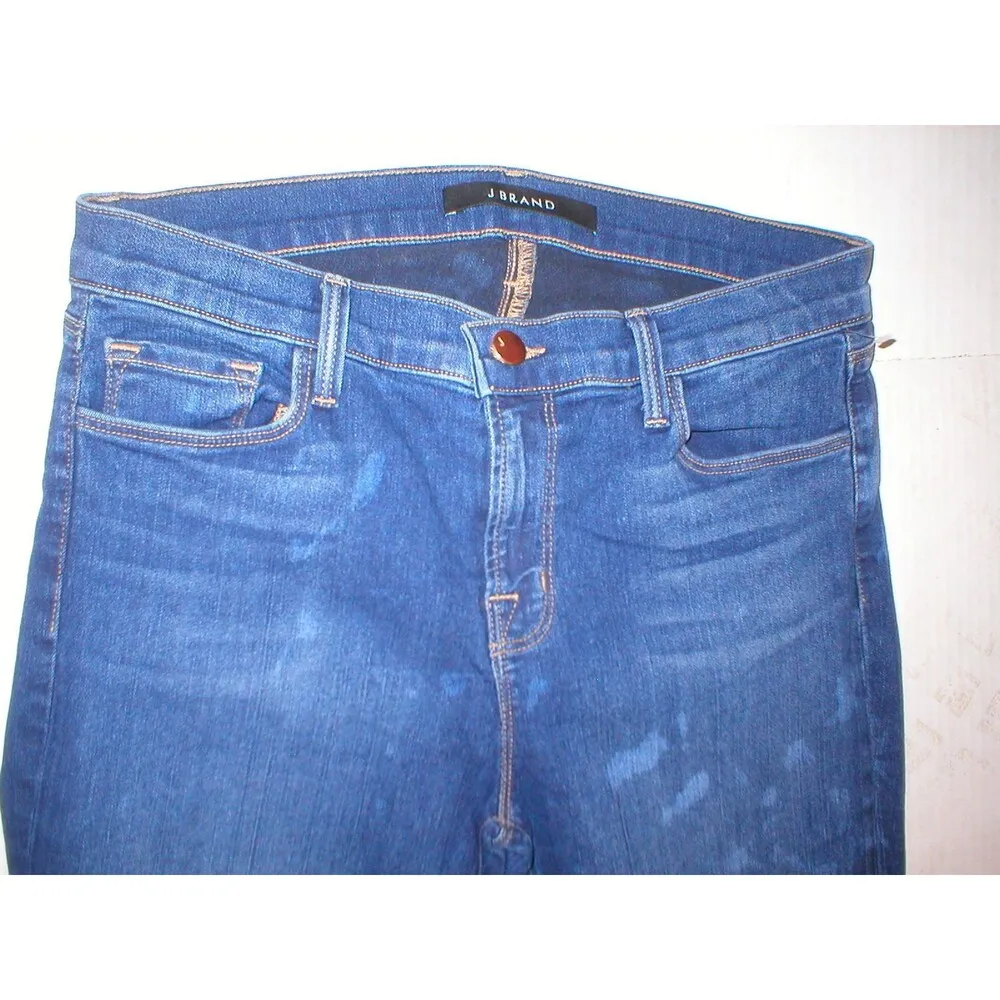 New Designer J Brand Jeans Womens 29 Dark Crop Capri 835 Mid Rise - Image 3