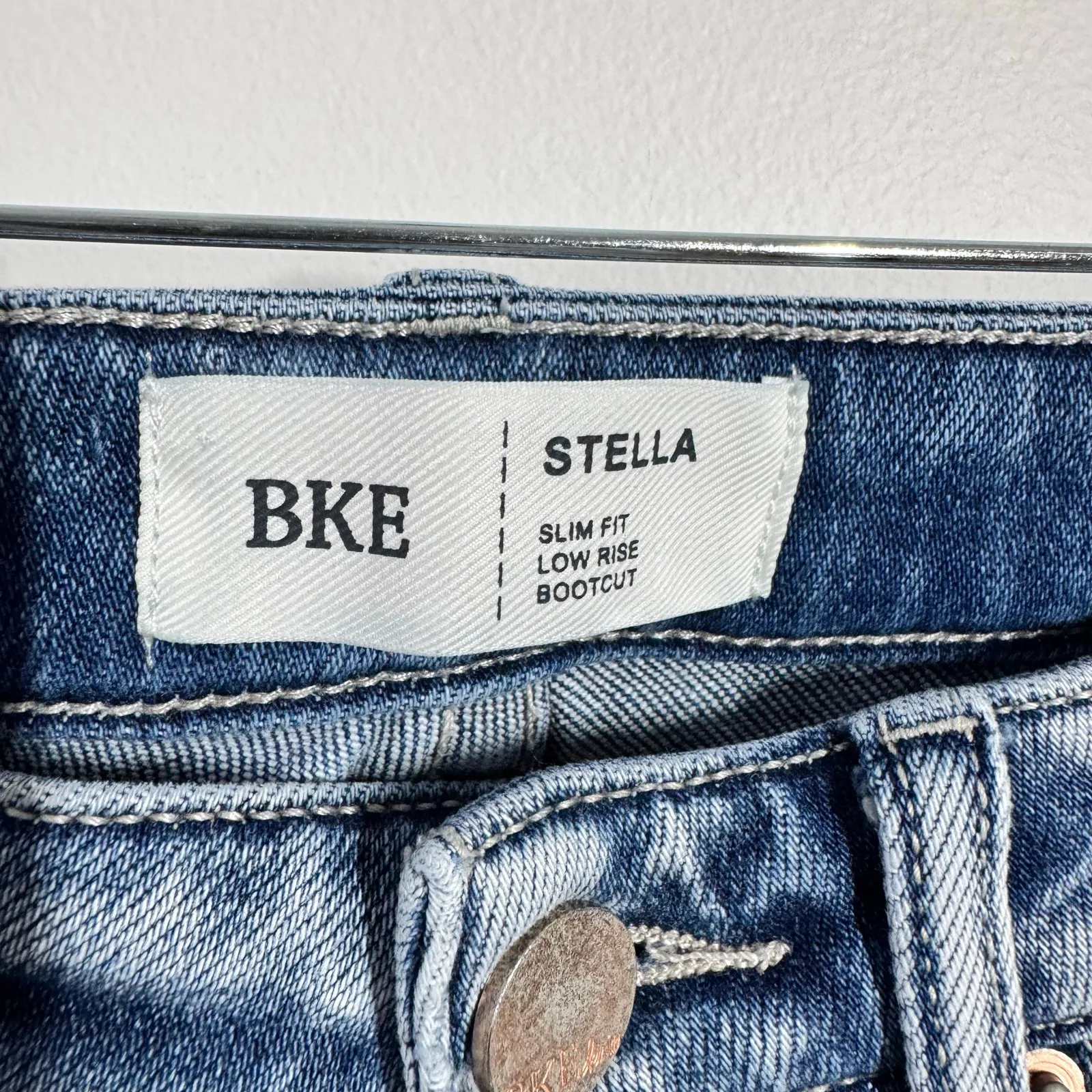 Buckle BKE Stella Low Rise Bootcut Denim Jean Womens 25 Blue Y2K Western Boho - Image 6