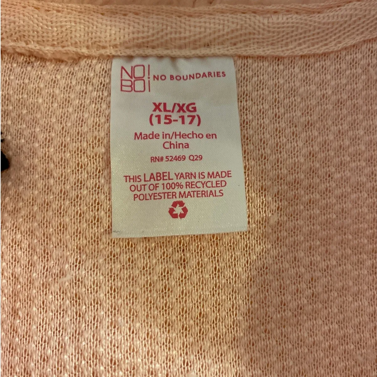 Cozy Soft Peach Sherpa Quarter Zip Pullover No Boundaries Women’s XL - Image 3