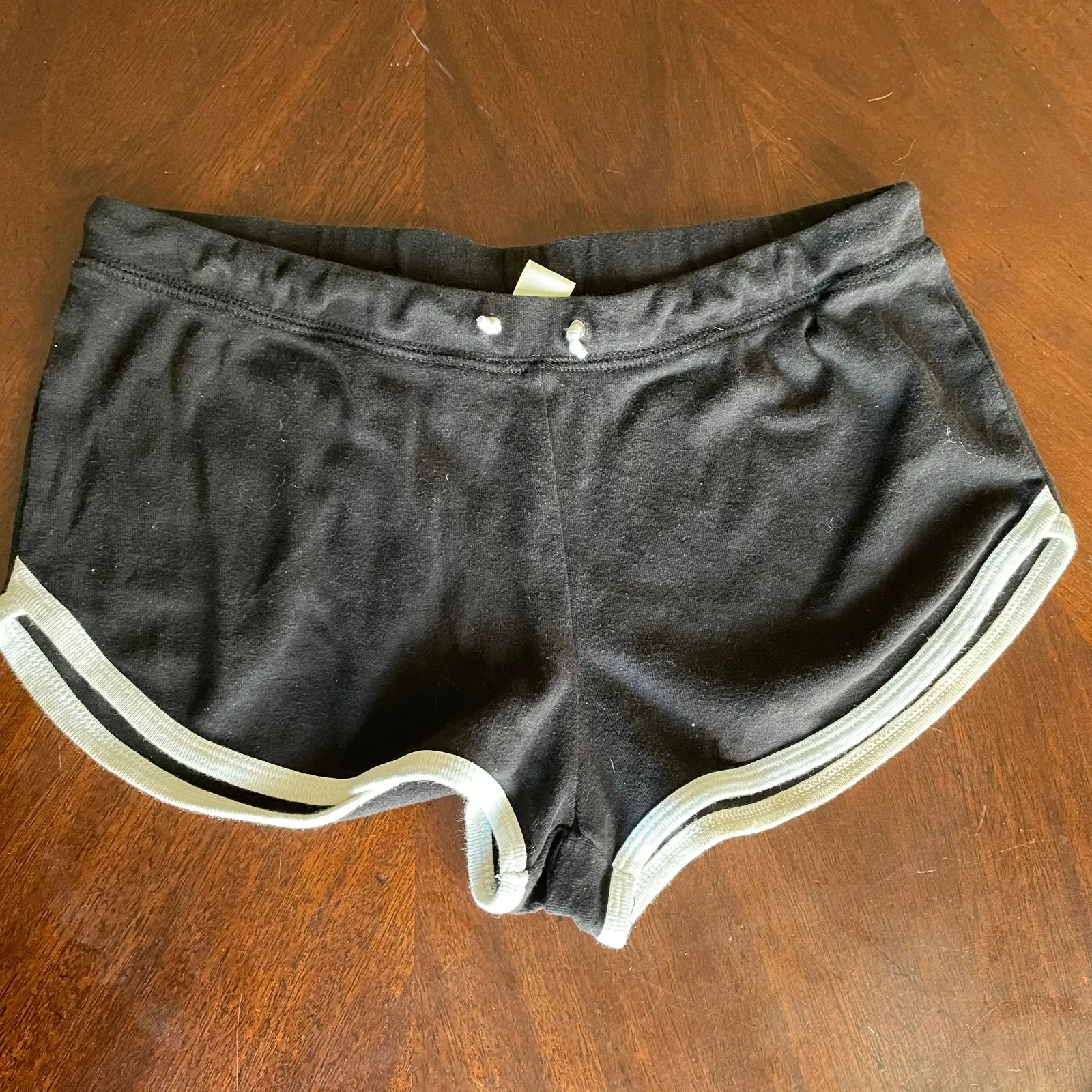 Hawaii Booty Shorts Shorty Shorts Medium Cotton FLAWED Black - Image 2