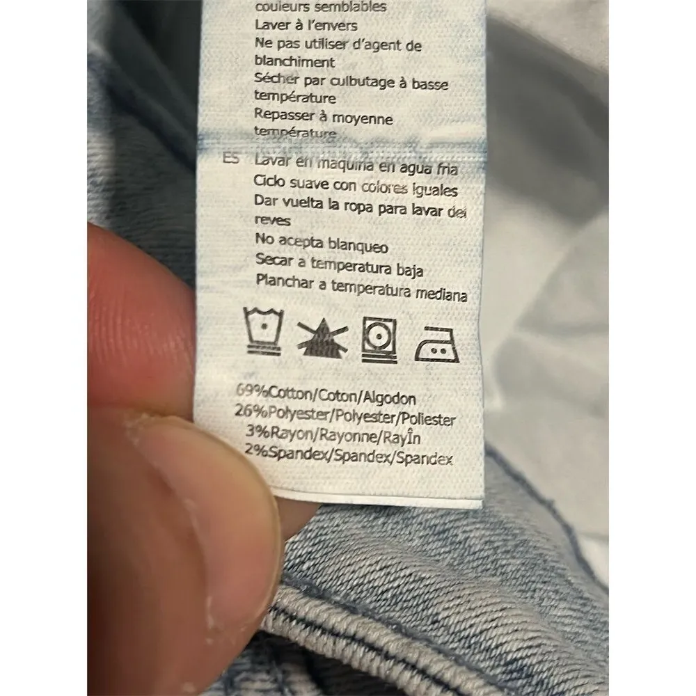 Refuge Jean Shorts Womens Size 11 High Rise Distressed Denim Blue Casual NEW - Image 5