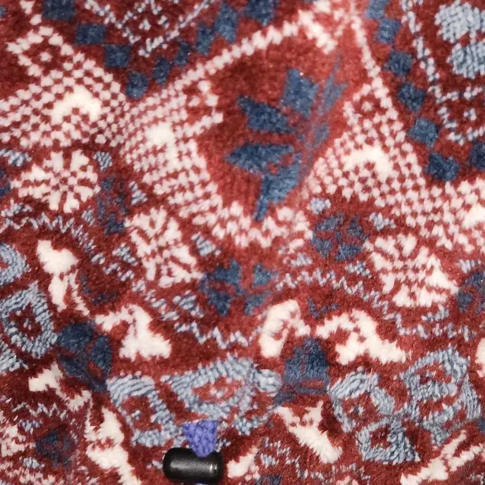 Vintage Sunbuster Womens Fleece Pullover Sweater Medium‎ Red - Image 3