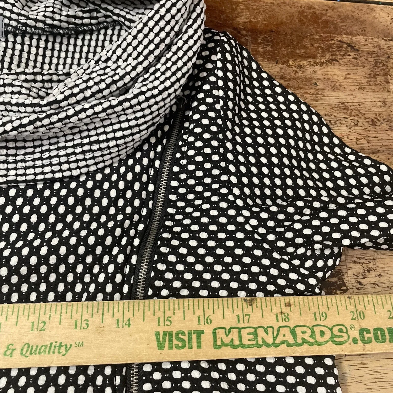 Vtg Moonlight Y&S Fashion Cowl Kimono Zip Jacket Top Abstract Art to Wear M - Image 4