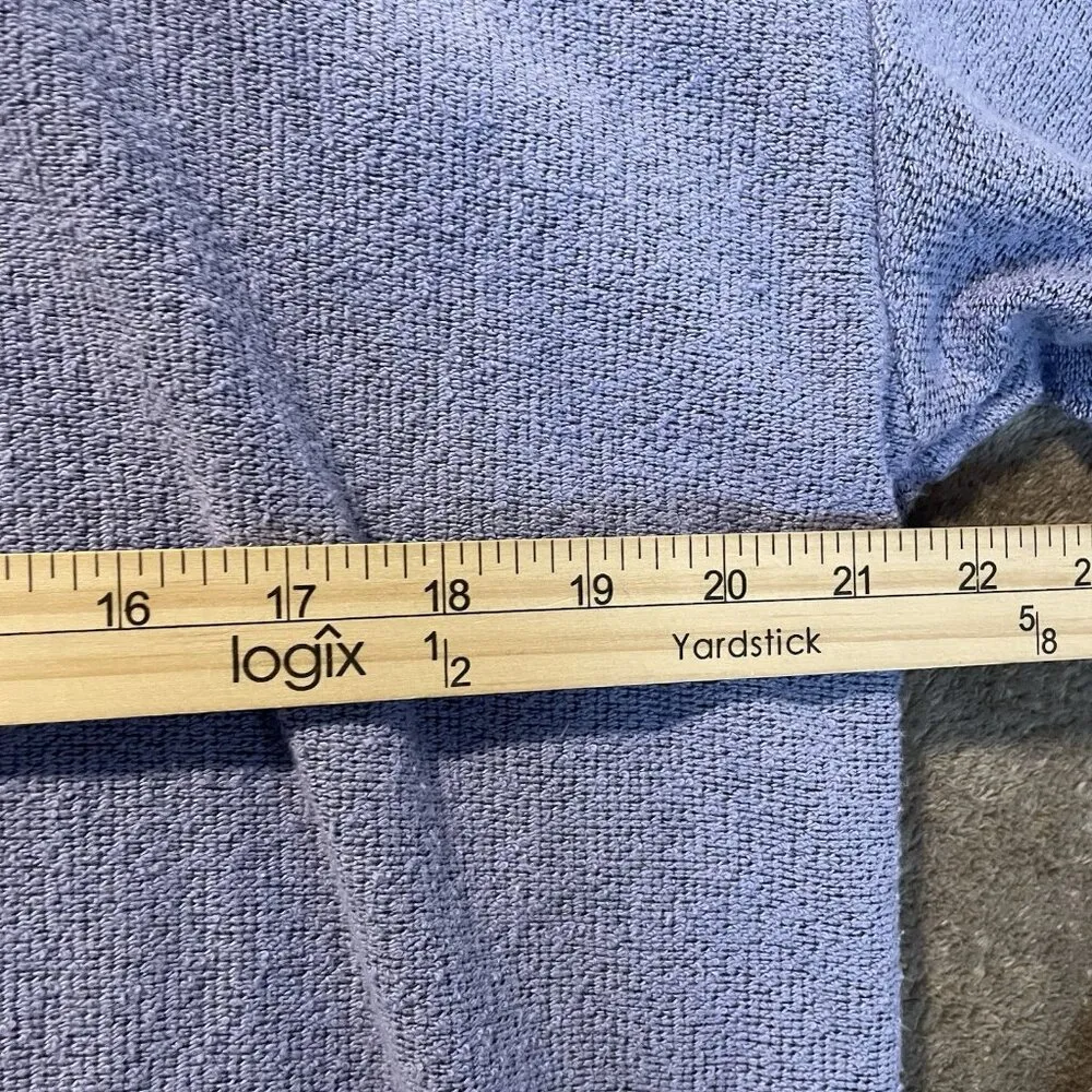 Victorias Secret Pink Shirt Women's Small Terry Oversized Light Blue Mock Neck - Image 5