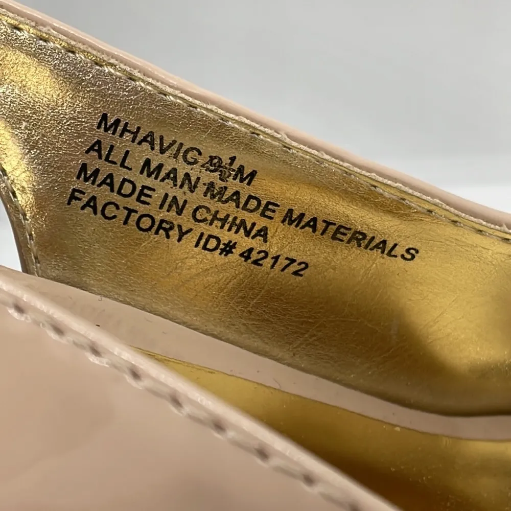 Material Girl Nude Patent Leather Heels 9.5 - Image 4