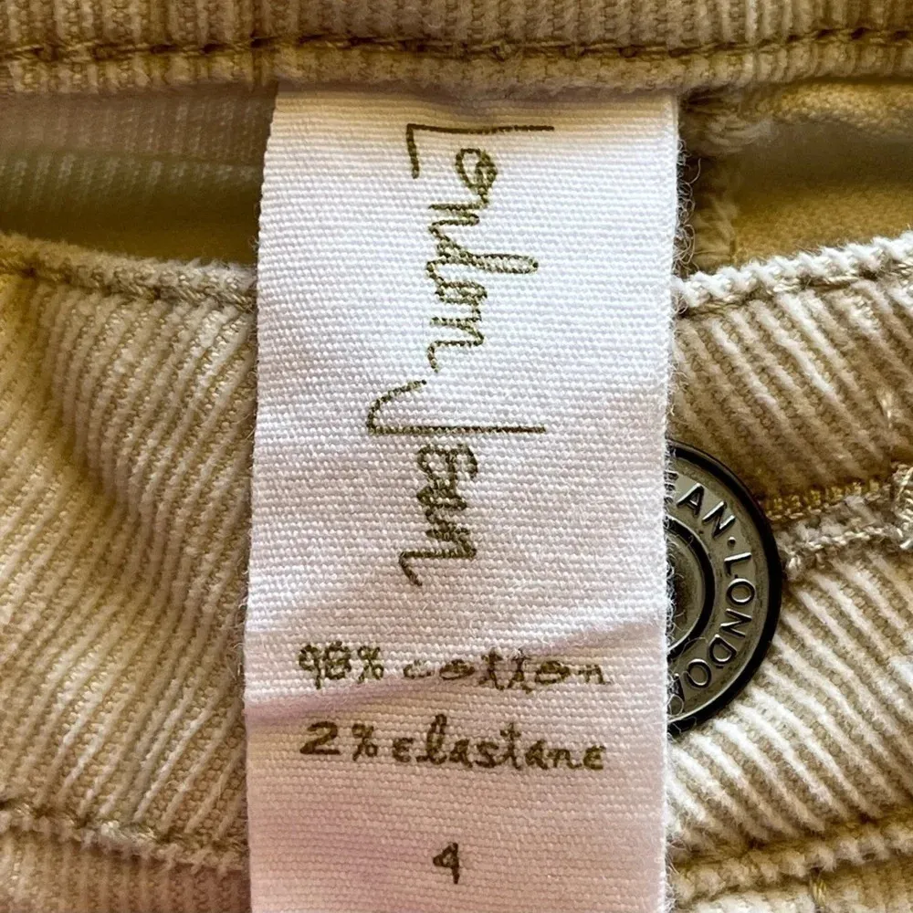 London Jean Ivory Corduroy Skinny Pants Women’s Size 4 Low Rise Y2K Retro Gorp White - Image 6
