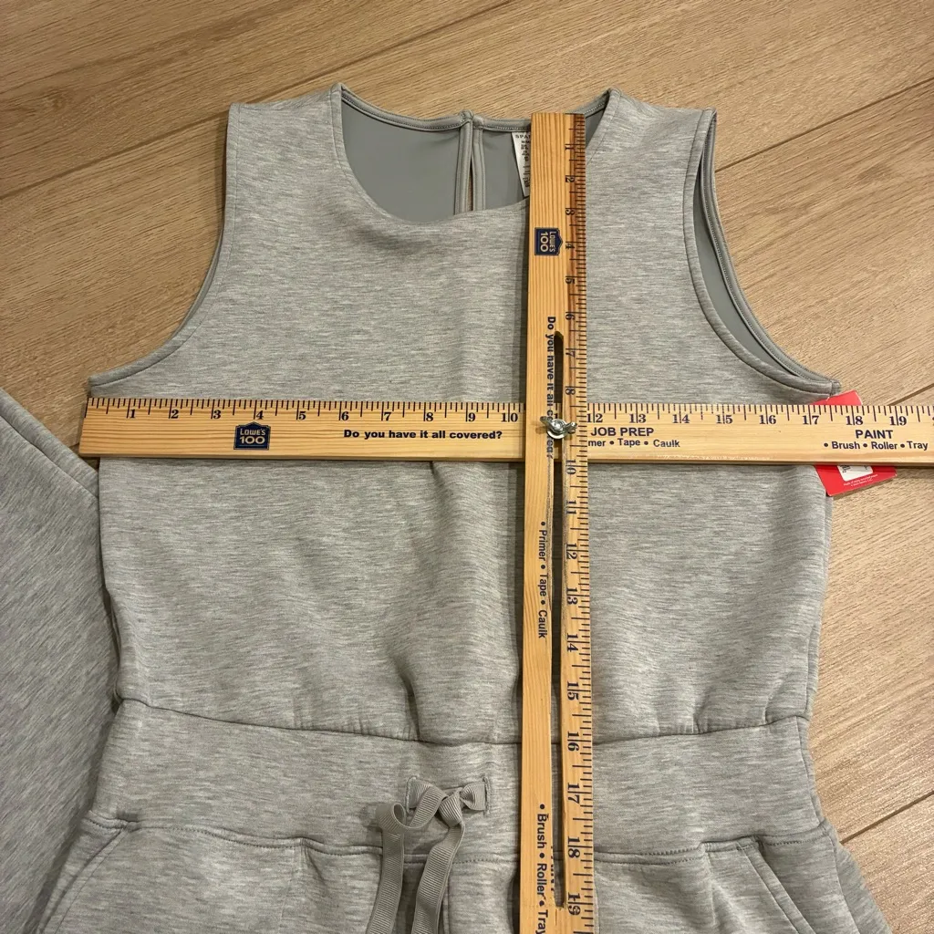 NWT Spanx AirEssentials Jumpsuit Light Grey Heather Sleeveless Size M - Image 4