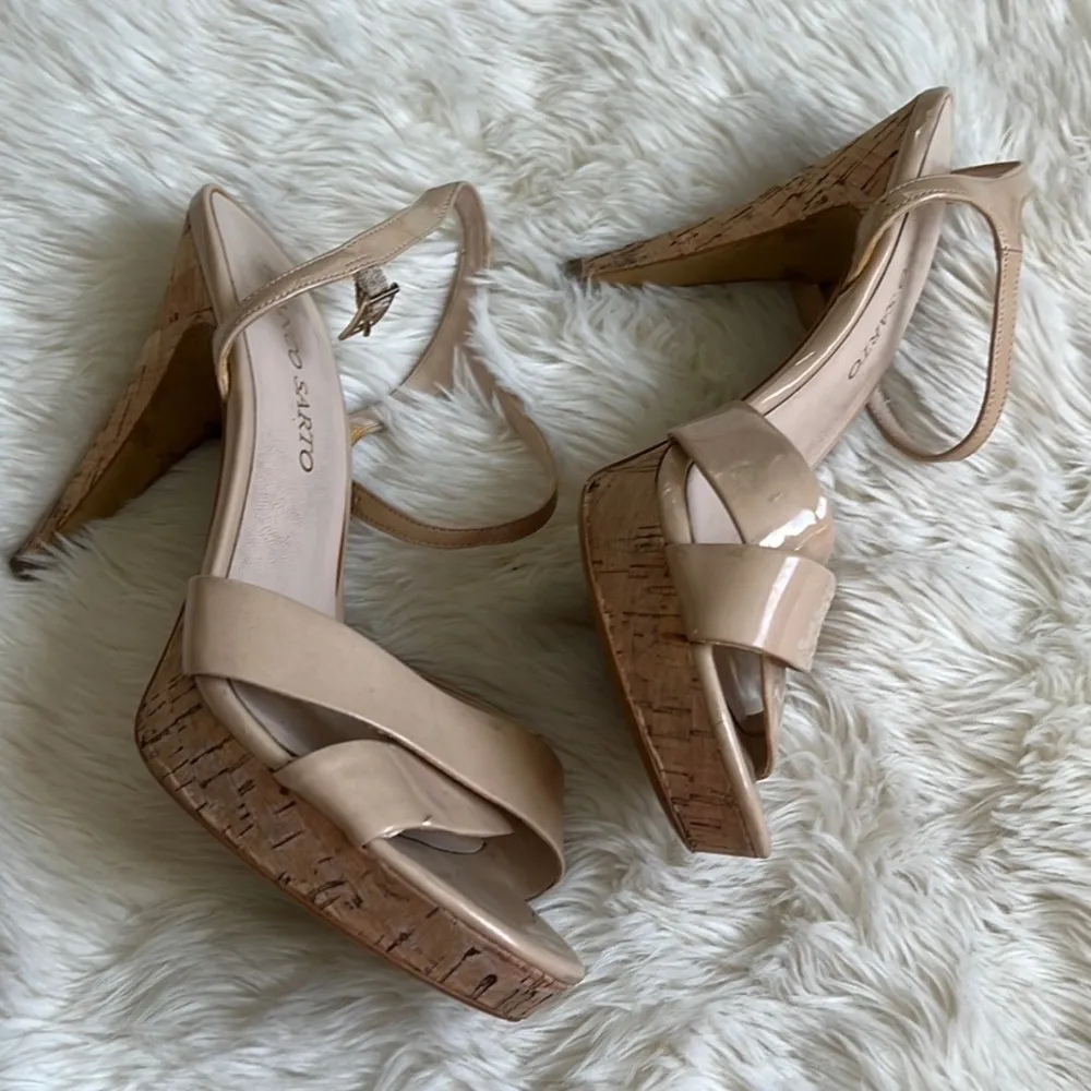 Franco Sarto Nude Heels - Image 3