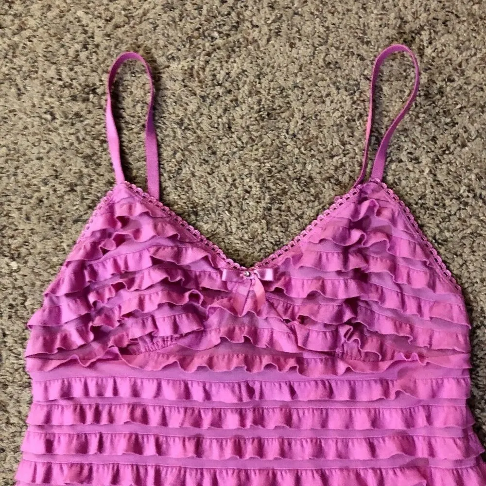 Bisou Bisou Intimates Sexy Nightgown Womens M Used Pink - Image 10