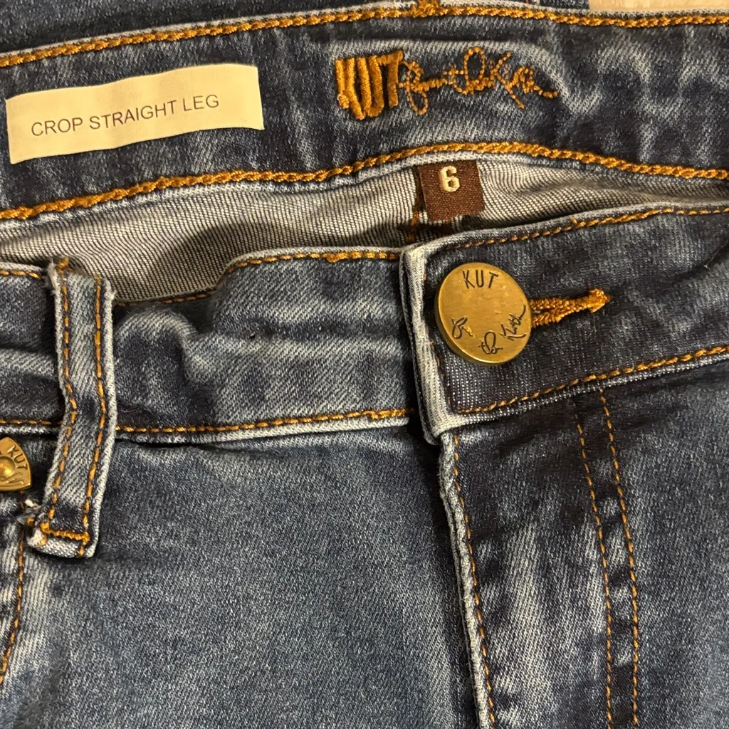 Kut from the Kloth Medium Blue Skinny crop Jeans - Image 2