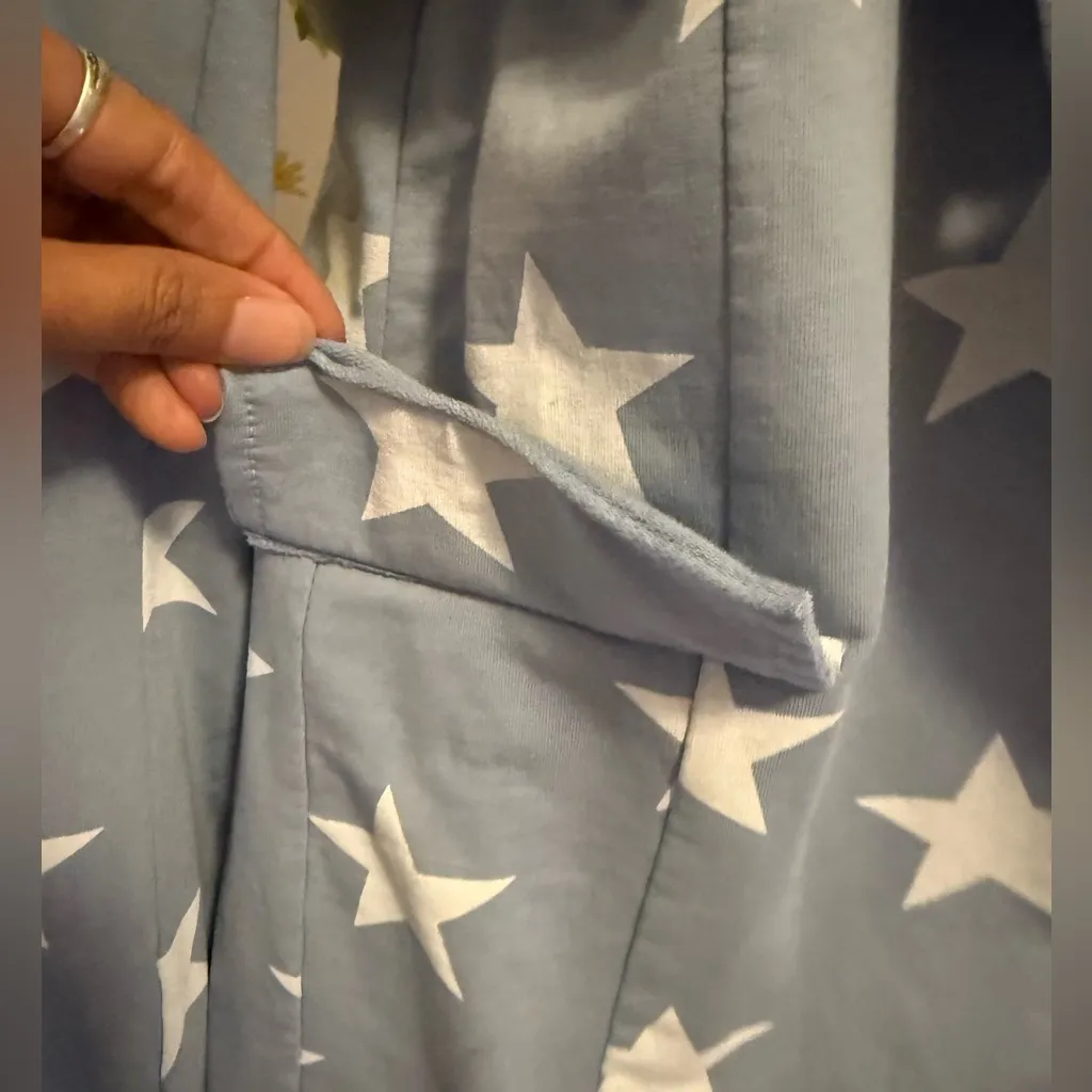 NWT blue and white Star pattern print women’s cotton blazer size L Size L - Image 6