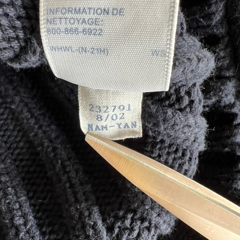 Vintage Tommy Hilfiger Turtleneck Sweater Womens Large Navy Blue Shirt Top Y2K - Image 6