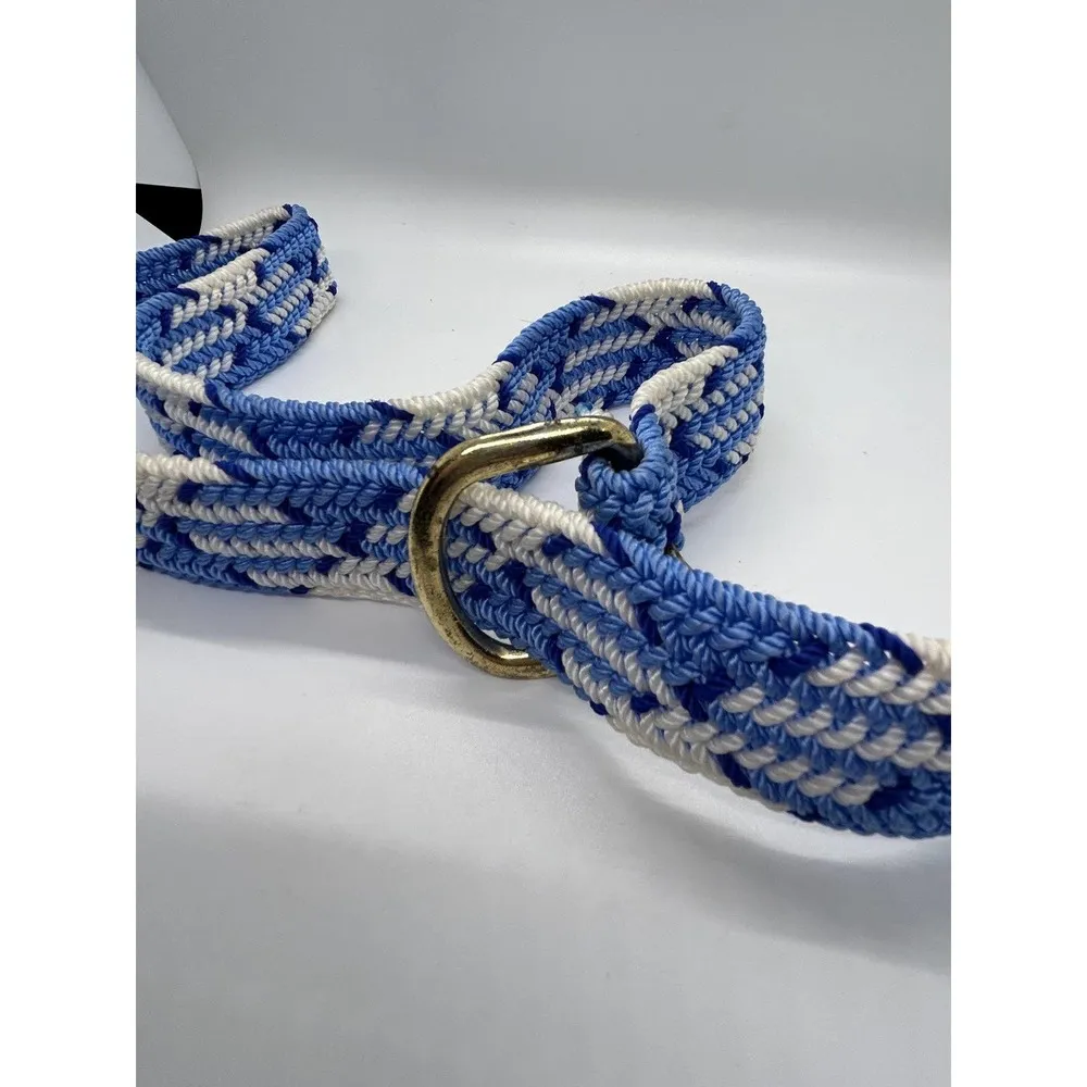 Blue boho weave Belt 36 inch long - Image 2