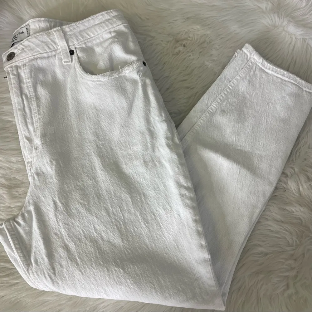 Abercrombie & Fitch The Skinny Leg High Rise Curve Love White Jeans Size 32 / 14 - Image 6