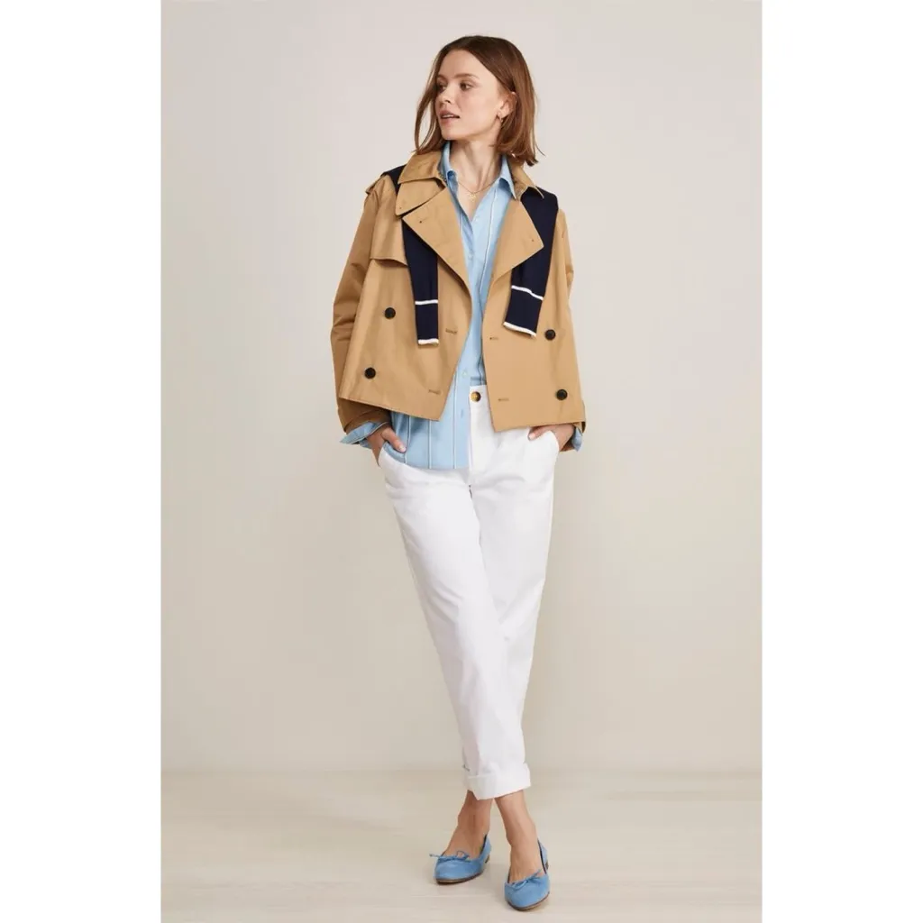 Vineyard Vines Beige Trench Coat XXS - Image 3