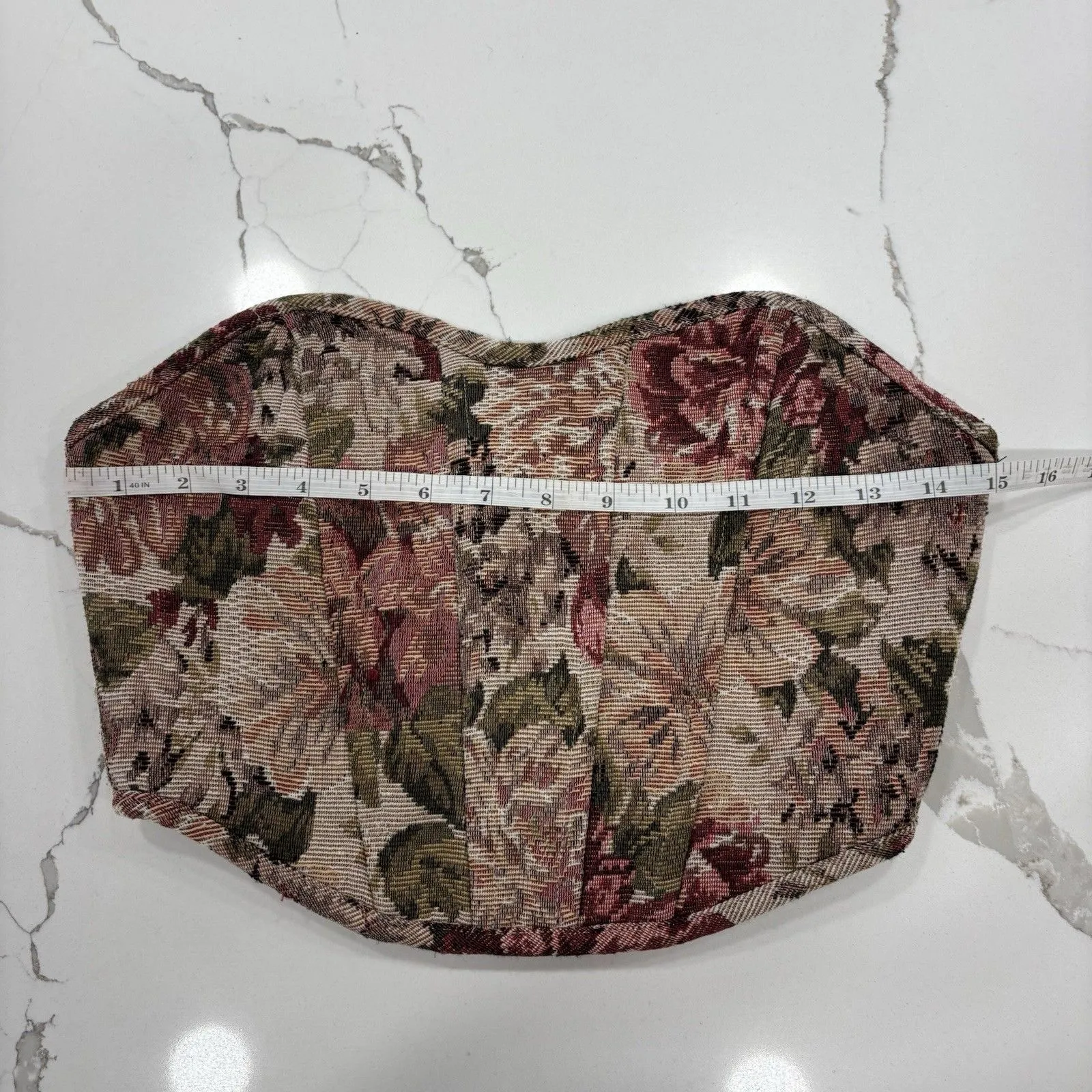 Altar’d State Corset Top Size Small Tapestry Tube Top Strapless Cropped Cottage - Image 3