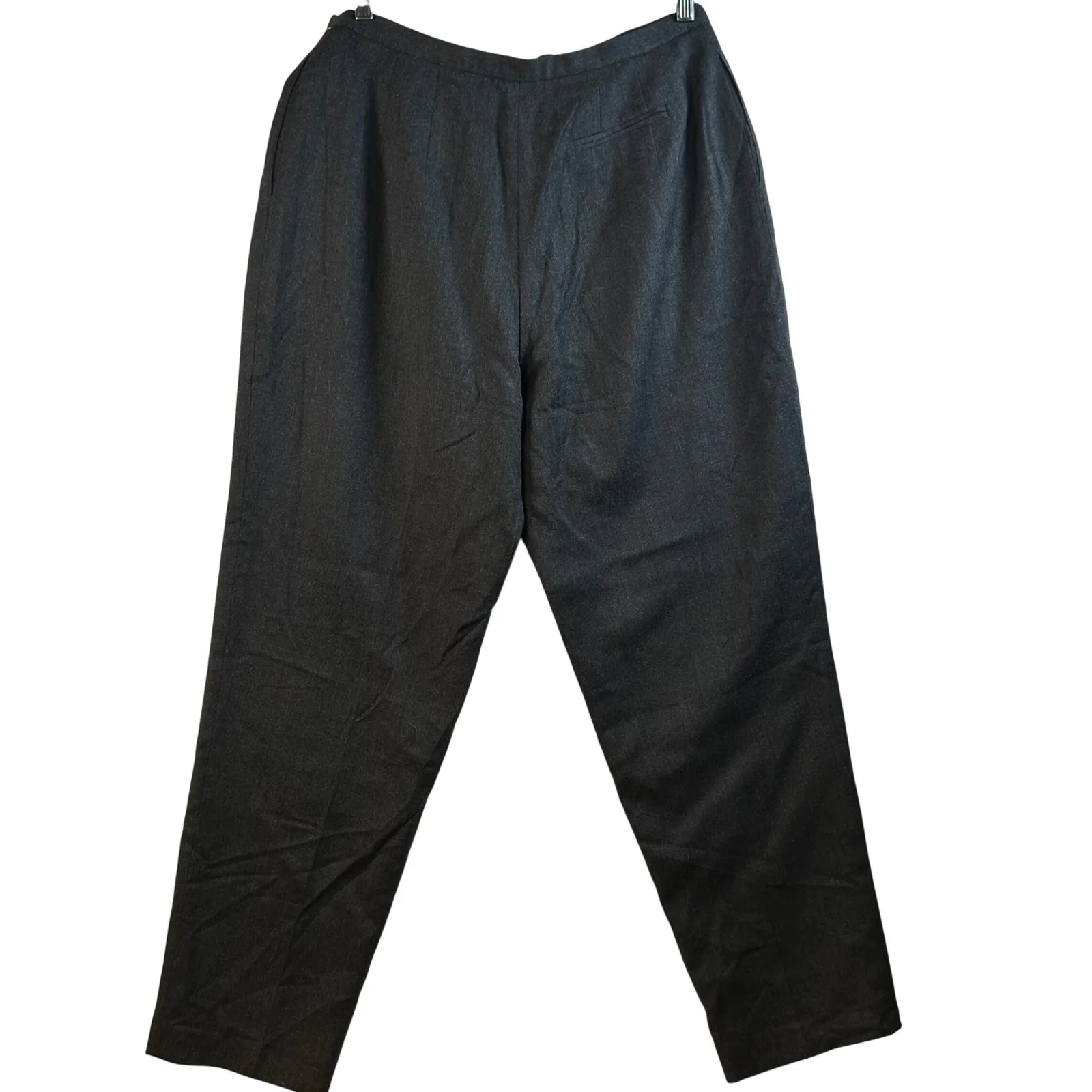 Andrea Viccaro Women's Grey Wool Blend Dress Pants Size 16 Flaw Gray - Image 6