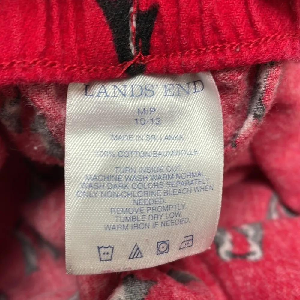 Lands’ End red penguin pajama pants - Image 3