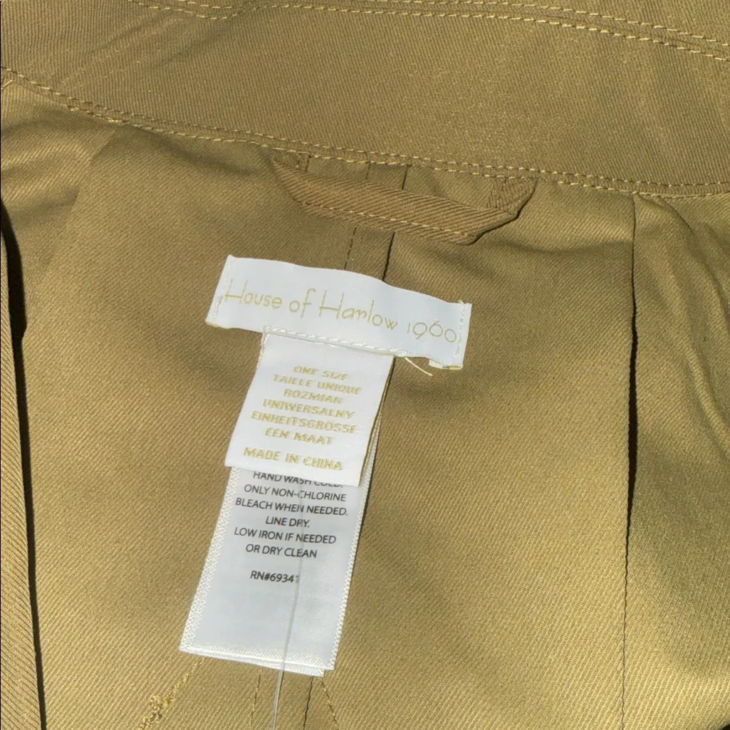NWOT House of Harlow 1960 Olive Green Cropped Trench Jacket Blazer ONE SIZE Size undefined - Image 5