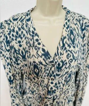 Evereve Roan & Ryan Long Sleeved Belted, Lined Shorts Romper Size L Blue Size L - Image 6