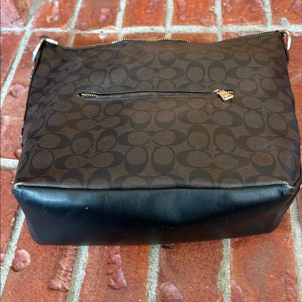 Coach Dark Brown Monogram Tote - Image 7