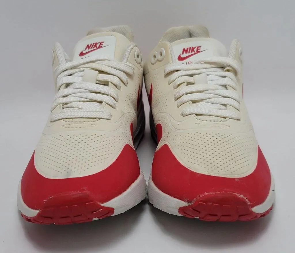 Men's Nike Air Max 1 Ultra Moire Sneakers Size 7.5 White Red - Image 8