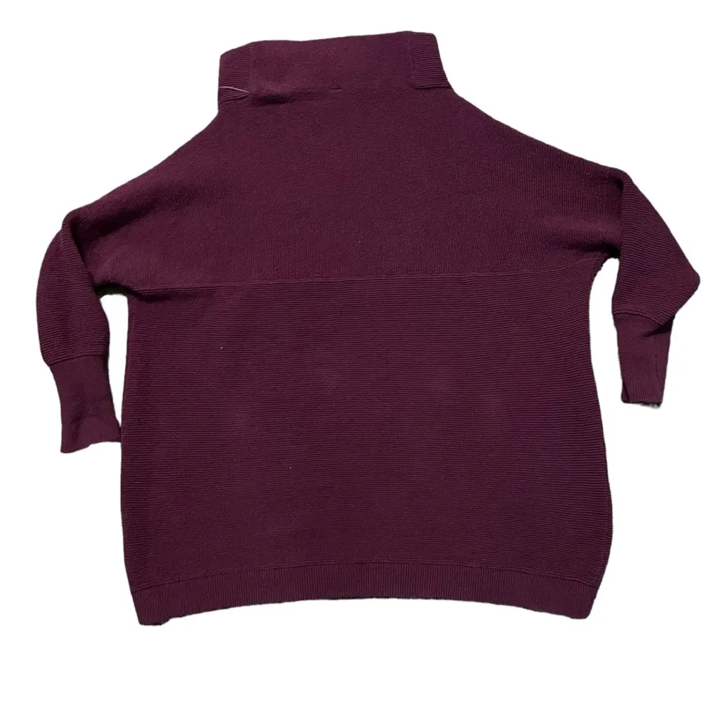 Free People Ottoman Slouchy Tunic Burgundy Sweater Women’s Size Small - Image 2