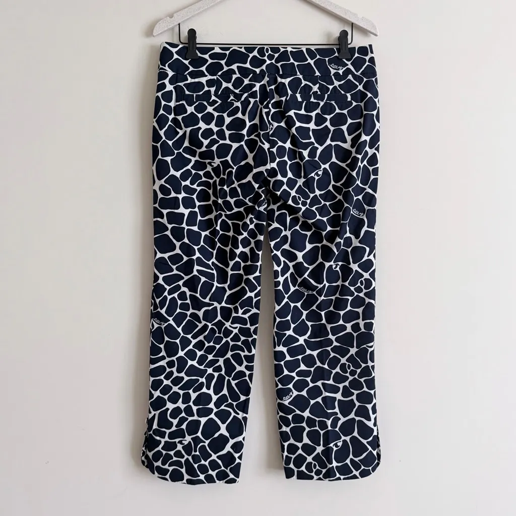 Lilly Pulitzer Palm Beach Fit Giraffe Print Pants Women’s 6 Blue White - Image 3