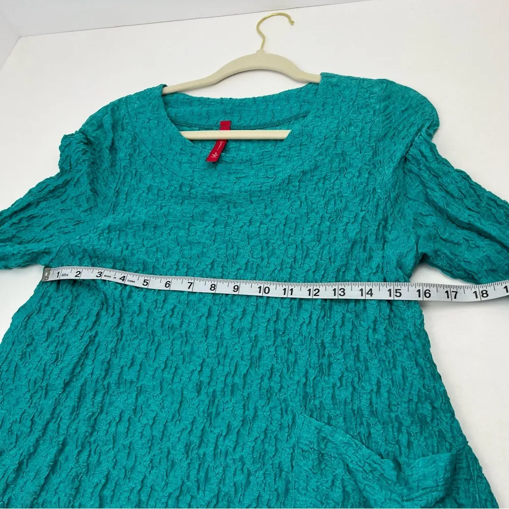 IC By Connie K Jade Green Crinkle Textured Hi Low Midi Dress Womens SZ Small NEW - Image 7