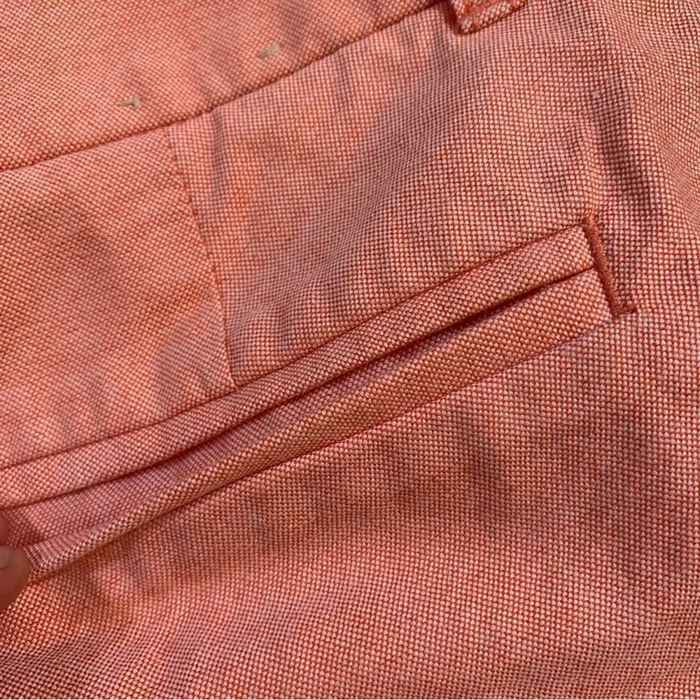 J Crew Size 00 Salmon Pink 100% Cotton Khaki Oxford Shorts - Image 5