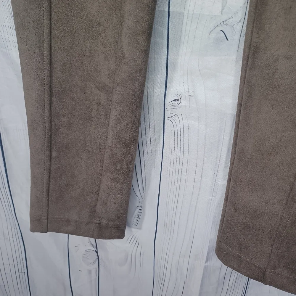 Andrew Marc Brown Faux Suede Pull On Pants - Image 6